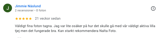 Kundrecension från Google